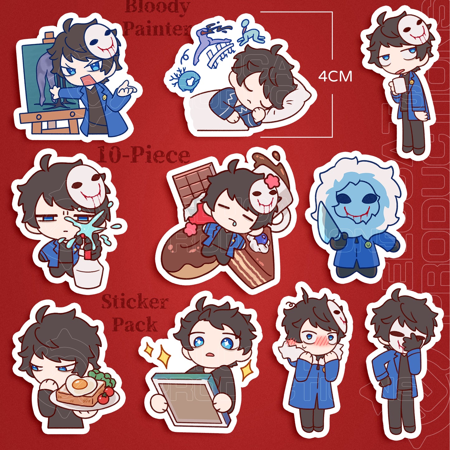 Bloody Painter Sticker Set (10 pieces)