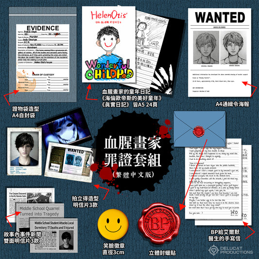 Bloody Painter Evidence Set (2019 Reproduction)