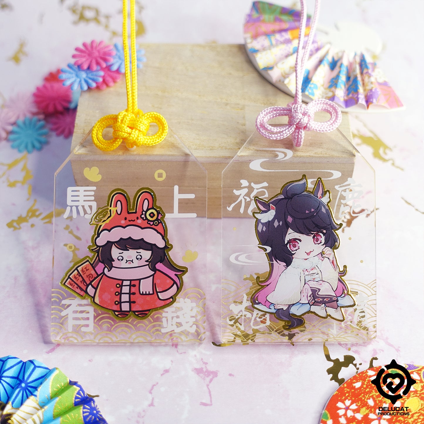 DeluCat Transparent Acrylic Omamori (2 Designs)