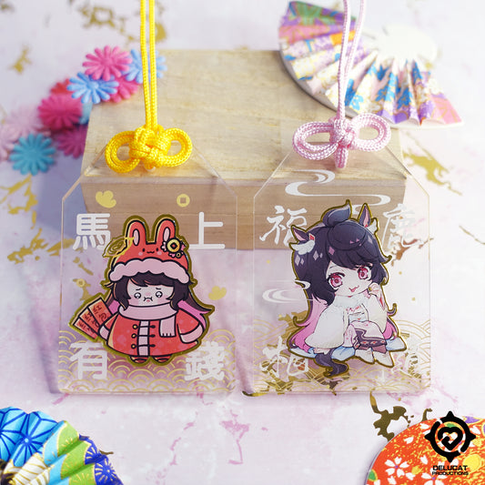 DeluCat Transparent Acrylic Omamori (2 Designs)