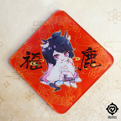 DeluCat Spring Couplet Magnet Set (5-piece) + Sticker