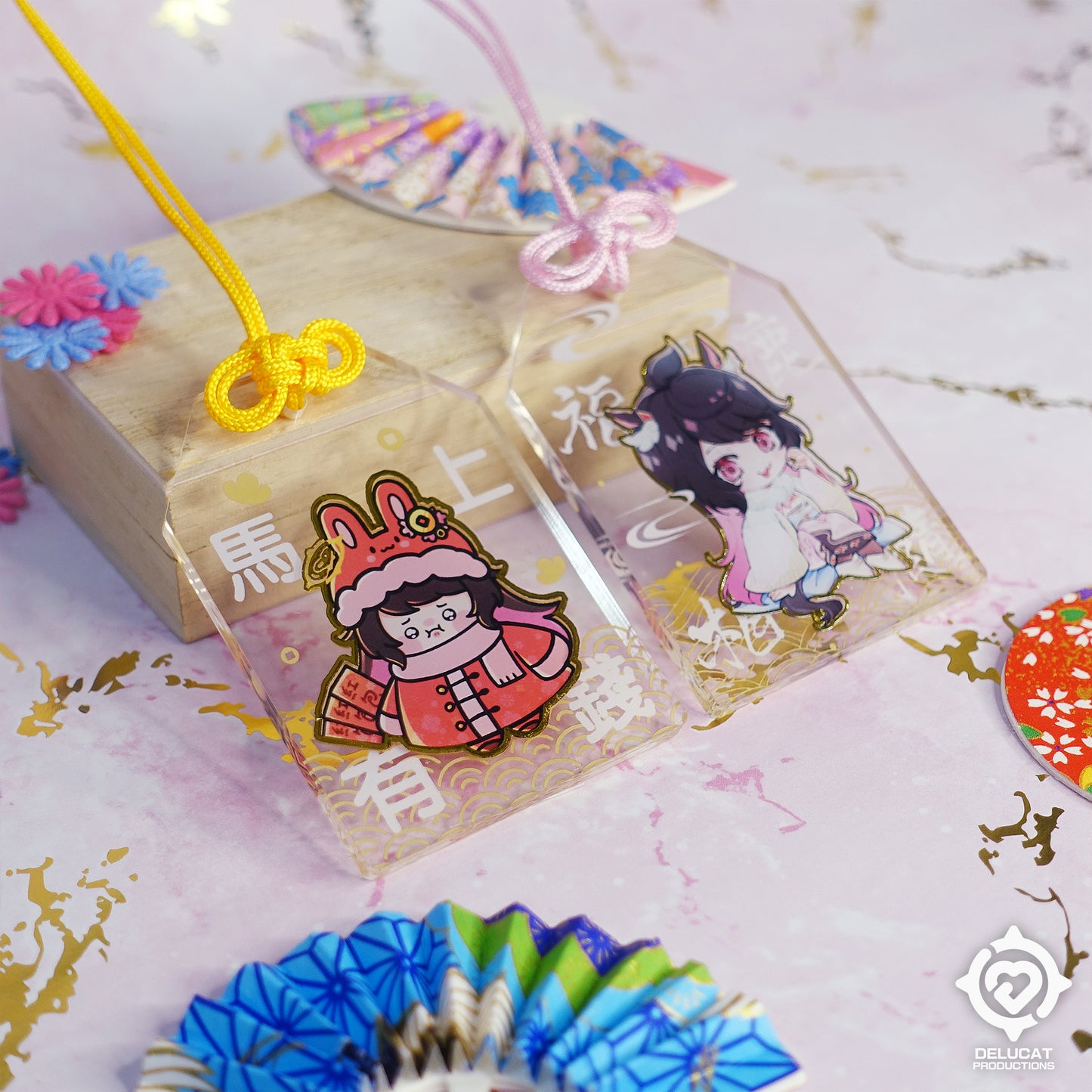 DeluCat Transparent Acrylic Omamori (2 Designs)